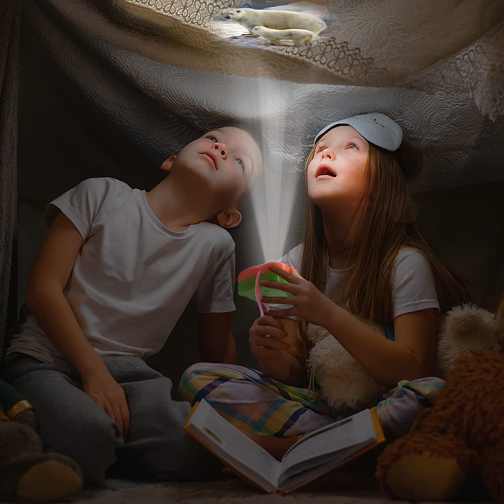 ArtCreativity 12Pcs Kids Toy Camera Projector with Images in Viewfinder - Battery Operated Toddler Camera for Kids with Wild Animal Slides, Kids Birthday Party Favor, Safari Party Favors