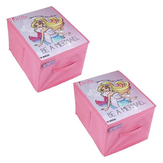 PrettyKrafts Barbie Toys Organizer (Set of 2 pcs), Storage Box for Kids, Large_Barbie2 Amazon