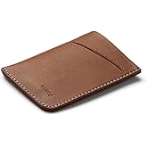 Bellroy Card Sleeve (Premium Leather Card Holder or Minimalist Wallet, Holds 2-8 Cards or Business Cards, Folded Note Storage) - Hazelnut