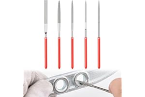 Mini Diamond Needle File Set, 5 Pcs Metal File DIY Set Tool, Glass File, Guitar Nut Files, Mini Rasp for Crafts Metal Wood Di
