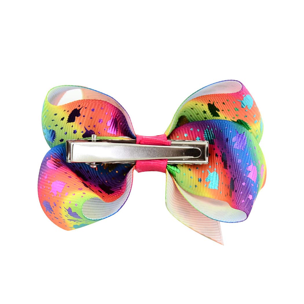 8 Pcs Ribbon Hair Clip, Hair Pins Hair Bow Hair Accessories for Babies Toddlers Teens (3inches)