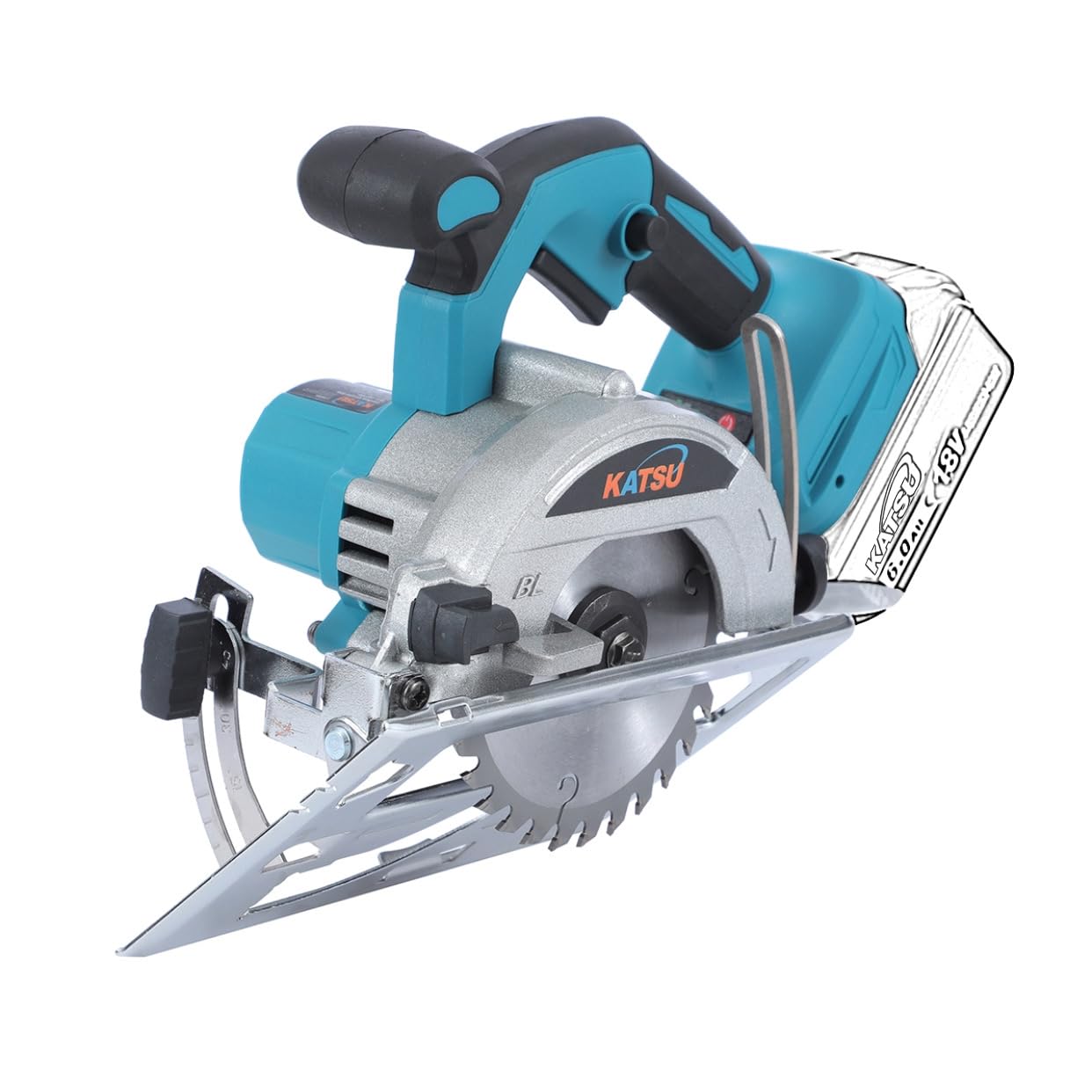 KATSU FIT-BAT Cordless Circular Saw 21V/18V Brushless Motor 125mm 5Inch Without Batteries, 125mm Blade Included 102794