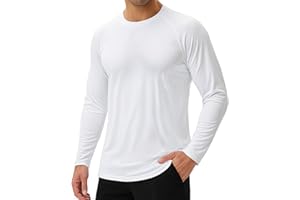NEYOUQE Men's Rash Guard Sun Protection Shirts UPF 50+ Long Sleeve Quick Dry T-Shirt Water Fishing Athletic