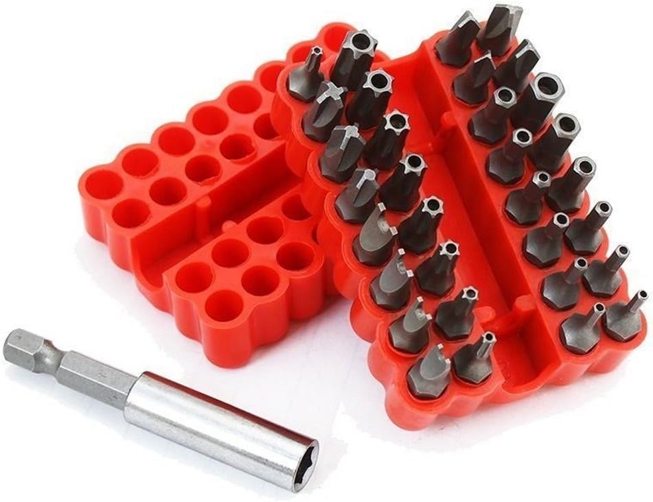 Good concept 33pc Hex Torx Star Spanner Bit Screwdriver Set Proof Tamper Security Holder Rod Tri Torq Wing Magnetic Bits