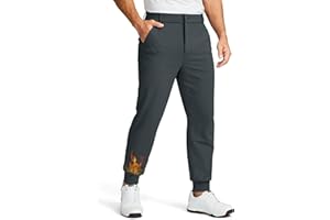 Soothfeel Mens Fleece Lined Golf Joggers with Pockets Slim Fit Stretch Sweatpants Dress Work Travel Warm Winter Pants for Men