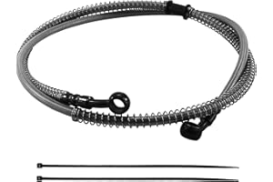 PRO BAT Braided Hydraulic Brake Hose Line Pipeline For Chinese GY6 Scooter ATV Dirt Bike Go Kart 10mm Banjo Ends (31.5''/80cm