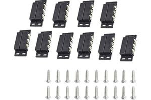 PRIAOLKER MC-31B NC/NO Magnetic Reed Switch Surface Mount Door Window Alarm, Magneti Door Switch, Contact Sensor, for Home Security and Burglar Alarm Systems, Sets of 10, Black