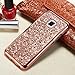 Samsung Galaxy Core Prime Glitter Case, AMASELL Electroplated Bumper Frame and Bling Soft Silicone TPU Protective Back Cover for Galaxy Core Prime / SM-G360, Rose Gold