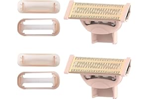 JDHAVMOS 2 Pack Flawless Nu Razor Replacement Heads for Finishing Touch Women's Razor, Rose Gold Plated with Covers