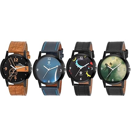 Analogue Multi-Colour Dial Watch For Men & Boys (Set of 4)