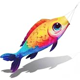 Vincreem Fish Windsock 40 Inch Summer Wind Socks Outdoor Hanging Decoration for Garden, Yard, Patio &amp; Camping