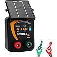 Lydite Solar Electric Fence Charger - 5 Miles Range 20 Acres 0.15 Stored Joules Energizer in Lithium Battery 1.8W Solar Panel Solar Powered Fence Charger for Livestock