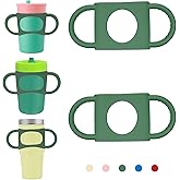 NiHome 2PCS Silicone Dual-Handle Tumbler Grip Compatible with 14oz Stanley Tumblers, Accessories Handle Fit for 12oz Zak Owala Cups, Tumbler Handles for Home Travel Outdoors Daily Use