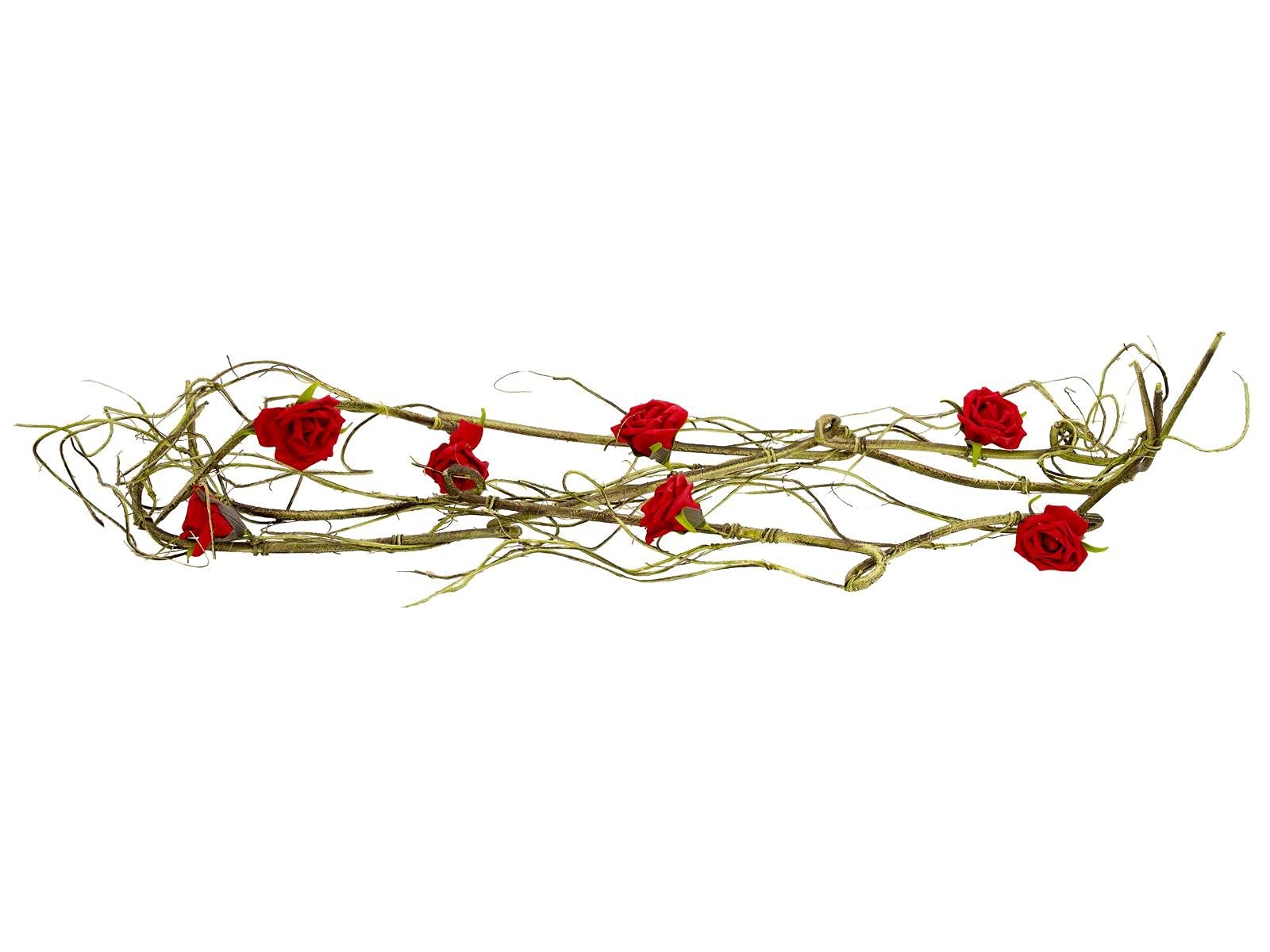 EUROPALMS Rose Garland (EVA) Artificial Red