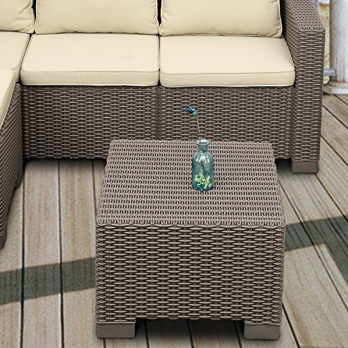 Yukon Glory YG-900 Premium Weather Resistant Outdoor Coffee Table Ottoman WIC - Thumbnail 2