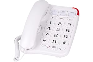Large Button Phone for Seniors, Loud Ringer, One-Touch Dialing. Amplified Corded Phone with Speakerphone for Elderly Home Lan
