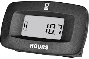 HonorMeet Digital DC 5V to 60V Hobbis Hour Meter for Lawn Mower,Maintenance Running Hours Counter,Works on Lawn Mower Tractor