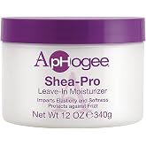 Aphogee Shea Pro Leave-in Hair Moisturizer with Frizz Control (12 oz) | Shea Butter and Sunflower Seed Oil | Deep Moisturizing Hair Treatment | Adds Shine | Texture Enhancing | Hydrated and Softens