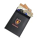 Fireproof Document Bag (15"x11") the Most Effective Premium Fire & Water Resistant Document Bag - Zipper enclosure, Silicone Coated, Perfect for Money/ Passport/ Legal Documents protection Black