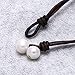 Womens Cultured Freshwater Pearl Bracelet with Leather Cord Beaded Jewelry 7.8'' Black Brown