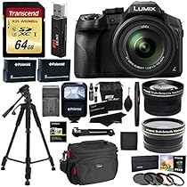 Panasonic FZ300 LUMIX DMC 4K Point & Shoot Camera Leica DC Lens 24X Zoom + Wide Angle & Telephoto Lens + 64GB + 57