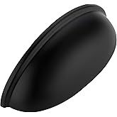 Ravinte 10 Pack 3" Drawer Pulls Flat Black Cabinet Cup Pulls Kitchen Hardware Cabinet Handles Drawer Handles Knobs 3 inch Hol