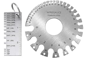 2 pcs Stainless Steel Welding Gage & Dual-Sided Round Metal Sheet Gauge 0-36 American Standard,Metal Wire Thickness Gage Wire