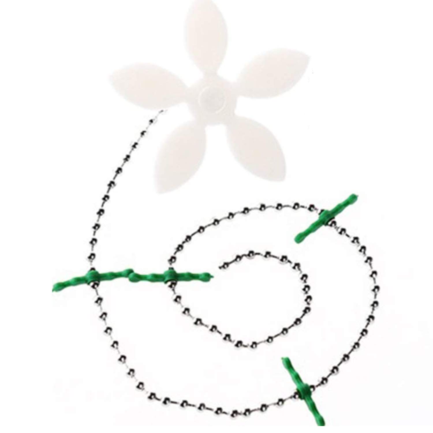 WENTS Hair Catcher for Drain 20 Pieces Bath Drain Chain Hair Blocker Drain Snake Hair Drain Clog Remover Against Clogging Hair Remover Protection Against Clogging