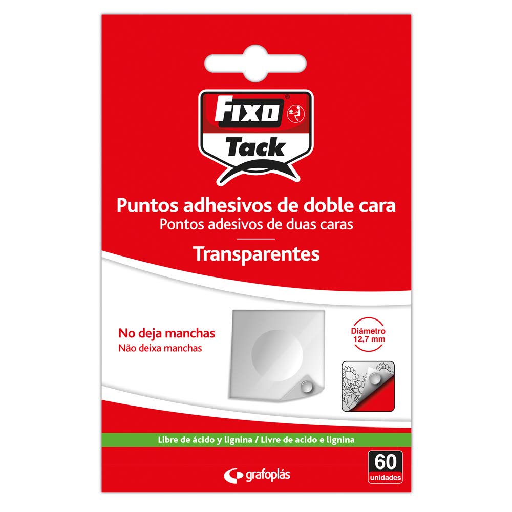 Fixo Double Sided Transparent Adhesive Dots 60 Units