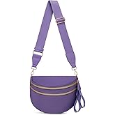 Pure Colour Crossbody Bum Bags for Women Spacious Checkered Cross body Bag Nylon Trendy Fanny Pack for Travel