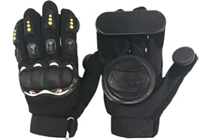YS Sport Adult Longboard Gloves - Downhill Slide Gloves with 2 Set Replaceable Slider Puck Set
