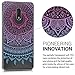 kwmobile Clear Case Compatible with Nokia 6 (2017) - Phone Case Soft TPU Cover - Indian Sun Blue/Dark Pink/Transparent