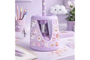 Electric Pencil Sharpener for Colored Pencils & No.2 - Auto Stop, Fast 3-5 Sec Sharpening | Dual Power USB/Battery Operated f