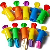 RIMOBUL Assorted Designs Dough Extruders Set - Set of 10 | Clay Dough Tools Set &amp; Play Dough Non-Toxic Modeling