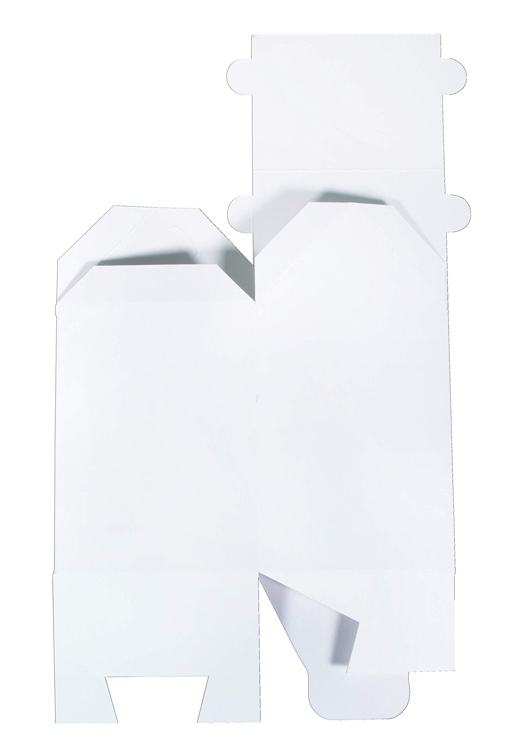 Rayher Set of 12 House-Shaped Paper Boxes, Gift Boxes for DIY Advent Calendar, Folding Party Favour Box, 7.5x7.5x14cm, white, 67346102