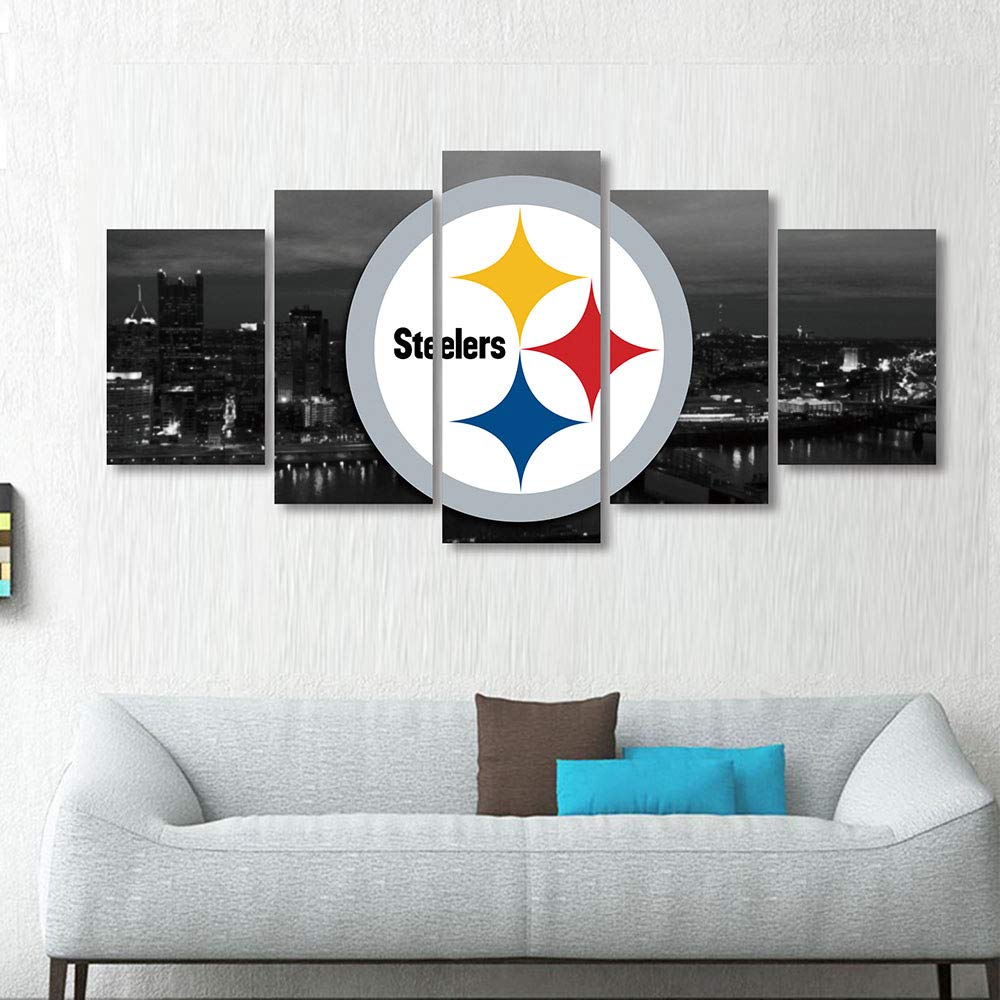 5 Panel New England Patriots Canvas Prints Painting Wall Art Sports Home Decor Artwork For Living Room Without Frame Prints Posters