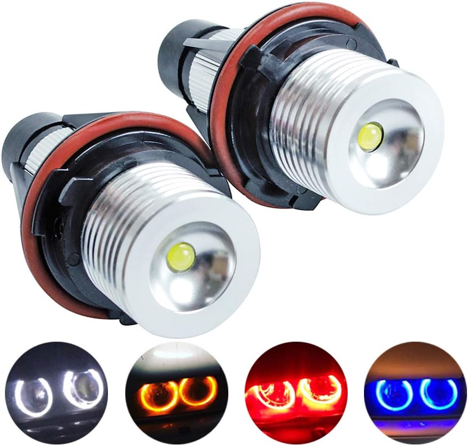 FSYLX LED-Marker Engelögen mit LED-Chips Xenon weiß für BMW E60 E61 LCI Halogen