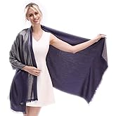 LMVERNA Women's Sparkling Metallic Soft Pashmina Shawls and Wraps Scarf in Solid Colors