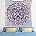 Indian Purple-blue Bohemian Psychedelic Floral-ombre Queen-size-large-mandala Tapestry-hippie-84x90