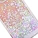 Samsung Galaxy S7 Edge case,Crosstree Liquid, Appmax Cool Quicksand Moving Stars Bling Glitter Floating Dynamic Flowing Case Liquid Cover for galaxy s7 edge. (Heart Pink&Blue)