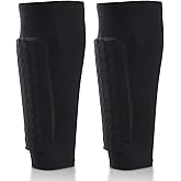 Soccer Shin Guards for Kids Adults, Shin Guard Soccer Sleeves with Honeycomb Compression Sleeves, Football Shi/n Pads Protective for Boys Girls Men