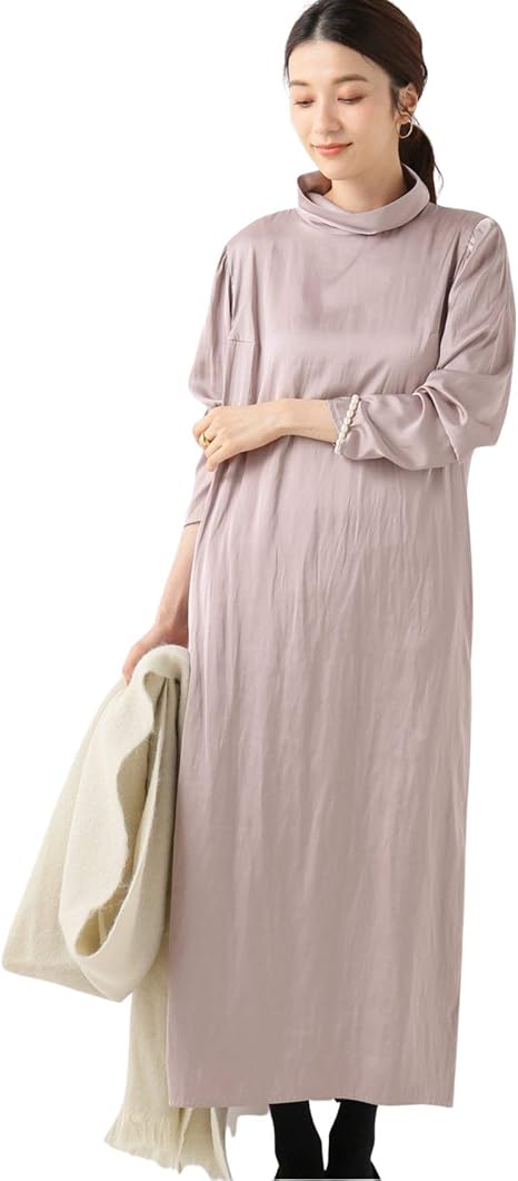 Amazon Co Jp イエナ イージーサテンワンピース 38 ピンク 服 ファッション小物