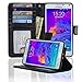 Navor Protective Flip Wallet Case for Samsung Galaxy Note 4 - (Black)