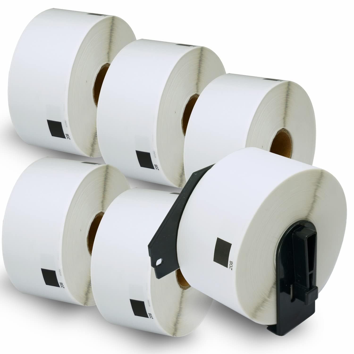 BETCKEY - 6 Rolls DK-11208 Labels, 38mm x 90mm, 2400 Large Address Labels Compatible with Brother QL Label Printers