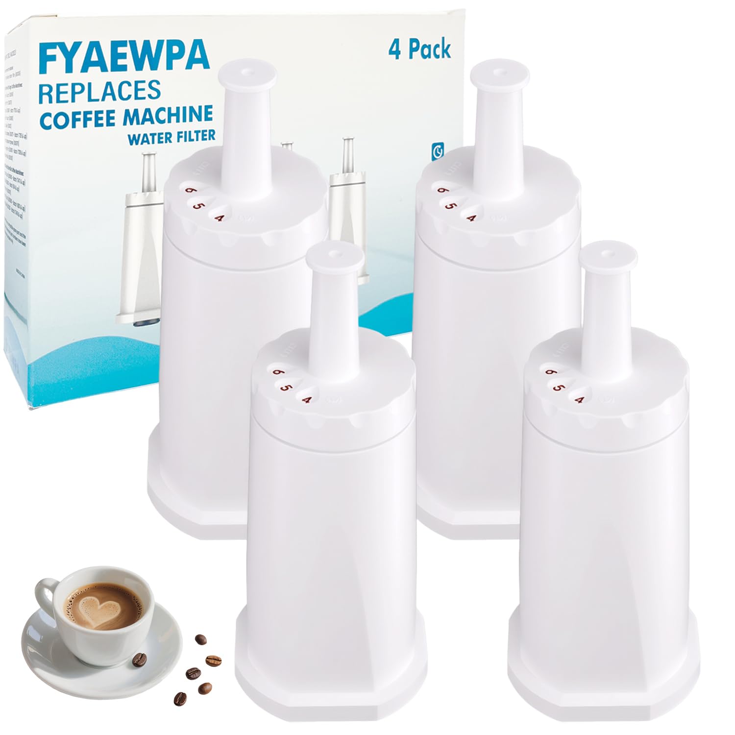 Photo 1 of FYAEWPA Replacement for Breville Barista Touch Espresso Machine BES880,BES881,Barista Pro BES878, Oracle Touch BES990, Oracle BES980, Dual Boiler BES920 Bambino ClaroSwiss?#BES008WHT0NUC1 (4 Pack)