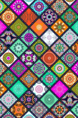 Journal Notebook Colorful Mandala Pattern 2: 110 Page Plain Blank Journal For Drawing, Writing, Doodling In Portable 6 x 9 Size. (Noteworthy Series Unlined) (Volume 34) libro