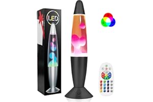 Mindiverse Liquid Motion Lamp with Remote 17 Colors Changing, 13.5 Inch Magma Motion Lamp for Home Decor, Bedroom, Office