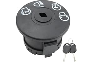 Ignition Switch with 2 Keys 4 Position 7 Terminals Ignition Starter Switch Replacement for Husqvarna Craftsman John Deere MTD