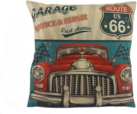 Amazon Co Jp Naissant ルート66 Route66 クッションカバー アメリカン 雑貨 おしゃれ カリフォルニア 西海岸 インテリア Typeb ホーム キッチン