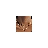 Poxtex Gold Necklaces for Women Dainty C Initial